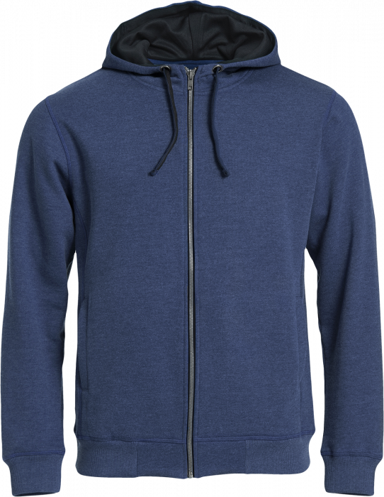 Clique - Classic Hoody Full Zip - Blå & svart