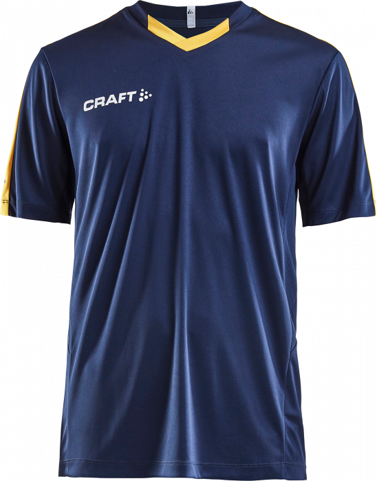 Craft - Progress Contrast Jersey Junior - Granatowy & żółty