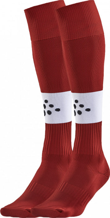 Craft - Squad Contrast Football Sock - Rojo & blanco