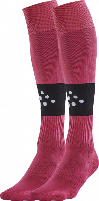 Craft - Squad Contrast Football Sock - Metro pink & svart