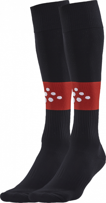 Craft - Squad Contrast Football Sock - Czarny & czerwony