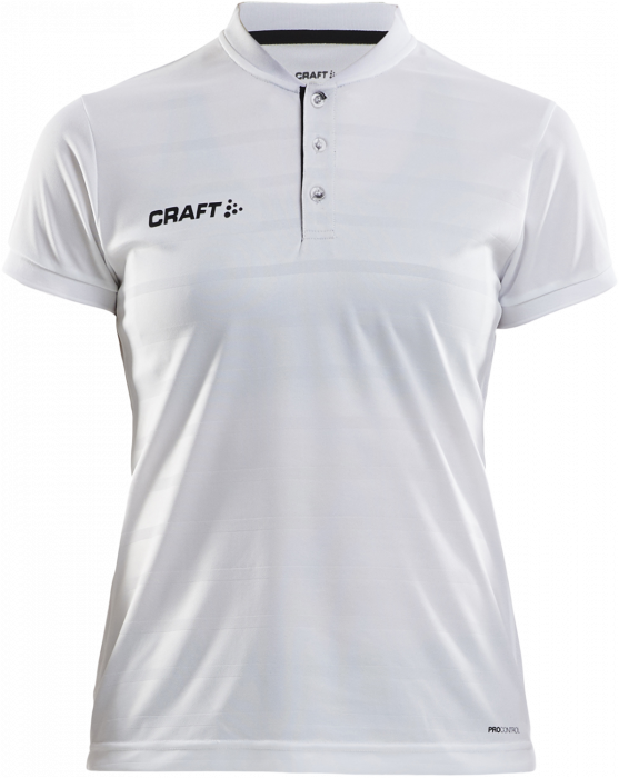 Craft - Pro Control Button Jersey Women - Wit & zwart