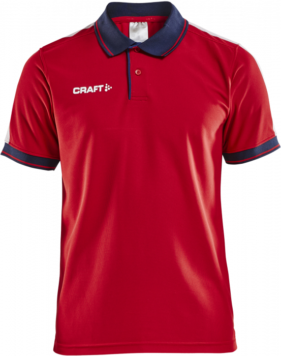 Craft - Pro Control Poloshirt Youth - Czerwony & granatowy
