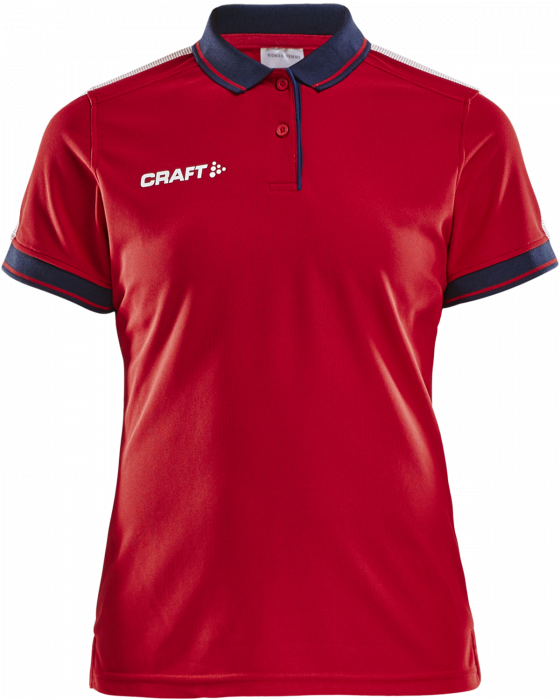 Craft - Pro Control Poloshirt Women - Rosso & blu navy