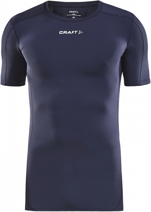 Craft - Pro Control Compression T-Shirt Youth - Bleu marine & blanc