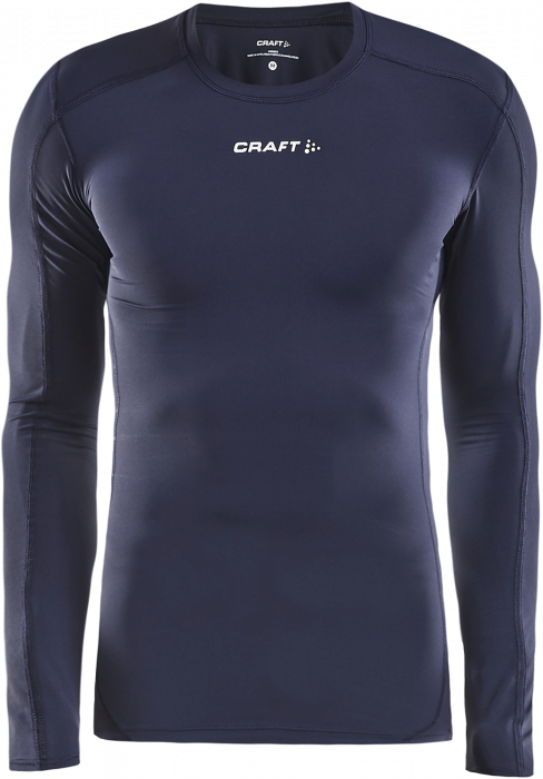 Craft - Pro Control Compression Long Sleeve Youth - Marineblau & weiß