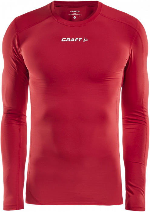Craft - Pro Control Compression Long Sleeve Youth - Rood & wit