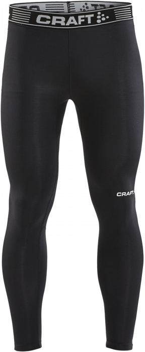 Craft - Pro Control Compression Long Tights Youth - Zwart & wit