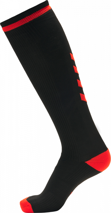 Hummel - Elite Indoor Sock Long - Zwart & pink glo