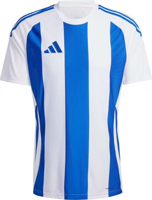 Adidas - Striped 24 Player Jersey - Blanc & royal blue