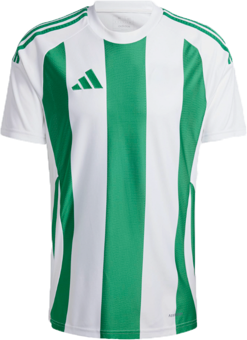 Adidas - Striped 24 Player Jersey - Vit & t green