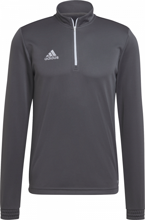 Adidas - Entrada 22 Træning Top With Half Zip - Grey four & blanc