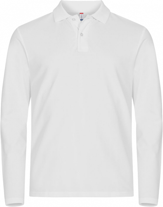 Clique - Stretch Premium Longsleeve Polo - Blanco