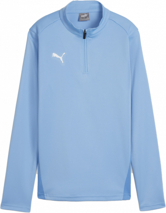 Puma - Team Goal Training Top With Half Zip Women - Lichtblauw & wit