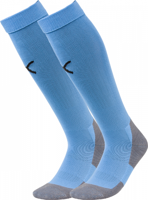 Puma - Teamliga Core Sock - Azul claro & preto