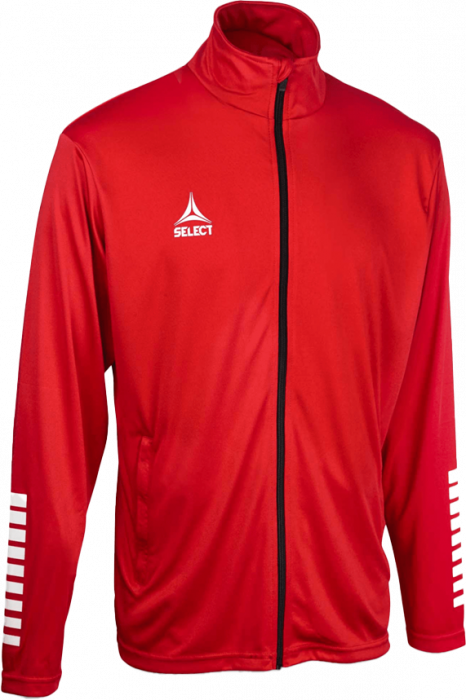 Select - Pisa Training Zip Jacket - Rouge & blanc