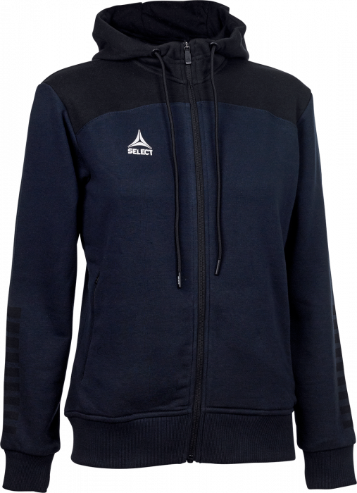 Select - Oxford Zip Hoodie Women - Azul marino & negro